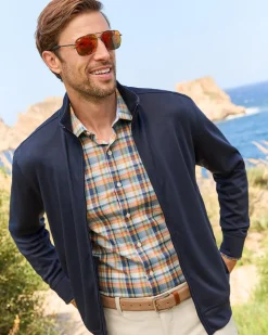 Tommy Bahama Sarasota Stretch Grenada Check IslandZone® Shirt Dockside Blue