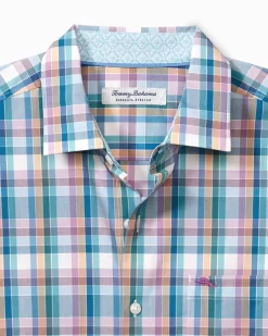 Tommy Bahama Sarasota Stretch Los Reyes Check IslandZone® Shirt Eclipse Clearance