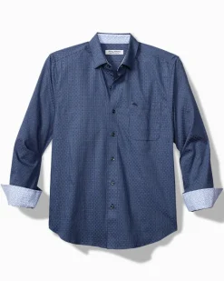 Tommy Bahama Sarasota Stretch Ventura Isles IslandZone® Stripe Shirt Island Navy Hot