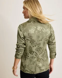Tommy Bahama Satin Jacquard Blazer Tea Leaf