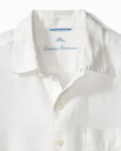 Tommy Bahama Sea Glass Breezer Linen Shirt White Outlet