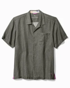 Tommy Bahama Sea Glass Camp Shirt Gunmetal Online