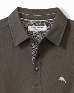 Tommy Bahama Seaside Soiree Five O'Clock IslandZone® Polo Dark Steel Discount