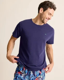 Tommy Bahama Short-Sleeve Crewneck T-Shirt Port Blue Sale