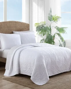 Tommy Bahama Solid Costa Sera 2-Piece King Quilted Sham Set White Outlet