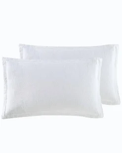 Tommy Bahama Solid Costa Sera 2-Piece King Quilted Sham Set White Outlet