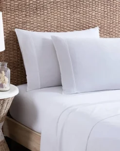 Tommy Bahama Solid 4-Piece King Sheet Set White Clearance
