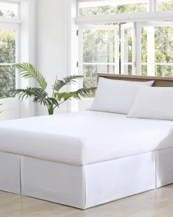 Tommy Bahama Solid Tailored King Bed Skirt White Discount