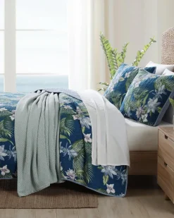 Tommy Bahama Southern Breeze 3-Piece Full/Queen Quilt Set Blue Sale