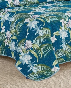 Tommy Bahama Southern Breeze 3-Piece Full/Queen Quilt Set Blue Sale
