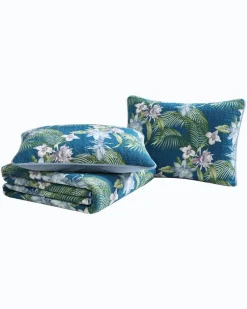Tommy Bahama Southern Breeze 3-Piece Full/Queen Quilt Set Blue Sale