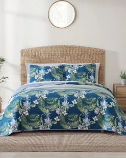 Tommy Bahama Southern Breeze 3-Piece King Quilt Set Blue Online