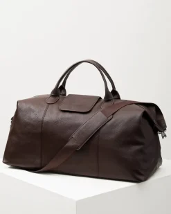 Tommy Bahama Stanford Leather Duffel Bag Brown Hot