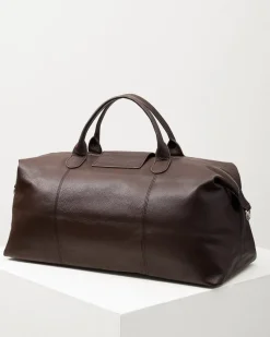 Tommy Bahama Stanford Leather Duffel Bag Brown Hot