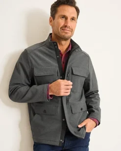 Tommy Bahama Stanley Park Softshell Field Jacket Coal Best