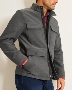 Tommy Bahama Stanley Park Softshell Field Jacket Coal Best
