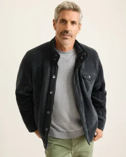 Tommy Bahama Sumner Fleece Shirt Jacket Navy Clearance