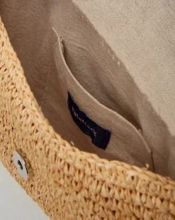 Tommy Bahama Sunburst Raffia Clutch Natural Discount