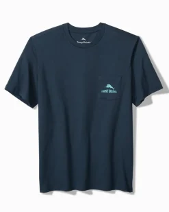 Tommy Bahama Talk Birdie to Me Graphic Pocket T-Shirt Navy Online