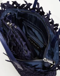 Tommy Bahama Taunton Fringe Top Small Tote & Wristlet Navy Discount