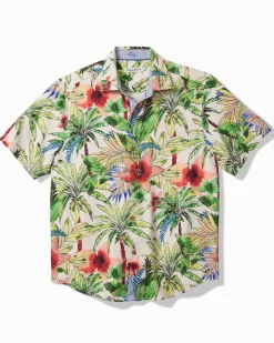 Tommy Bahama Tepito Garden IslandZone® Camp Shirt Coconut Cream New
