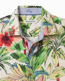 Tommy Bahama Tepito Garden IslandZone® Camp Shirt Coconut Cream New