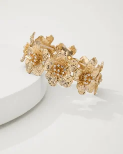 Tommy Bahama Tidal Treasure Floral Stretch Bracelet Gold Hot
