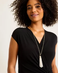 Tommy Bahama Tidal Treasure Pearl Tassel Necklace Gold Best