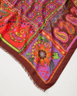 Tommy Bahama Tile Patch Wrap Scarf Port Online