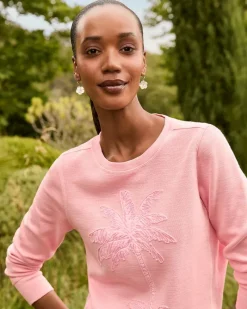 Tommy Bahama Tobago Bay Embroidered Palm Crewneck Sweatshirt Bikini Best