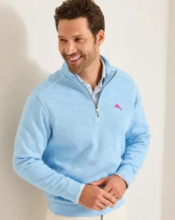 Tommy Bahama Tobago Bay Half-Zip Sweatshirt Seabank Sky Clearance