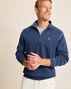 Tommy Bahama Tobago Bay Half-Zip Sweatshirt Island Navy Clearance