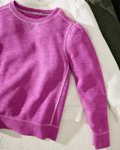 Tommy Bahama Tobago Bay Puff-Sleeve Crew Sweatshirt Island Sunset