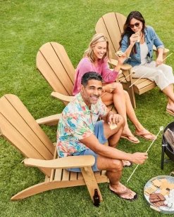 Tommy Bahama All-Season Wood Adirondack Chair Natural Discount