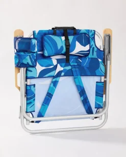 Tommy Bahama Blue Monstera Deluxe Backpack Beach Chair Multicolor Discount