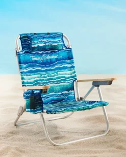 Tommy Bahama Malachite Print Deluxe Backpack Beach Chair Multicolor New