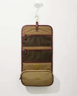 Tommy Bahama Nylon Hanging Dopp Kit Khaki New