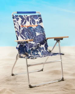 Tommy Bahama Orchid Turtle Highboy Chair Navy New