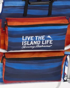 Tommy Bahama Sunset Stripe Deluxe Backpack Beach Chair Multicolor New