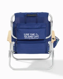 Tommy Bahama Wavy Marlin Deluxe Backpack Beach Chair Navy Online