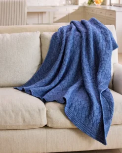 Tommy Bahama Treillage Knit Throw Blue Best