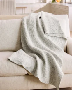 Tommy Bahama Treillage Knit Throw Grey Hot