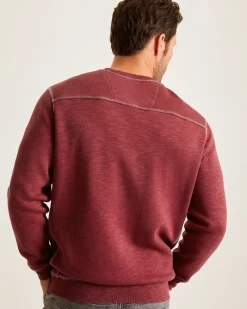 Tommy Bahama Trinidad Crew Sweatshirt Ruby Wine Sale