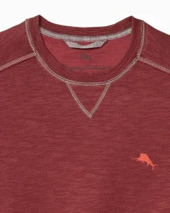 Tommy Bahama Trinidad Crew Sweatshirt Ruby Wine Sale