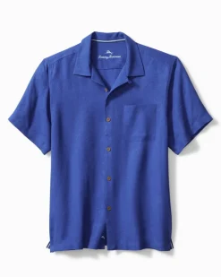 Tommy Bahama Tropic Isles Silk Camp Shirt Cobalt Haze Online