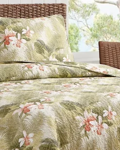 Tommy Bahama Tropical Orchid 3-Piece King Quilt Set Green Best