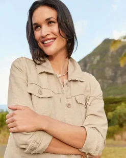 Tommy Bahama Two Palms Linen Raw-Edge Jacket Natural Best