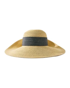 Tommy Bahama Ultra-Braid Bow Sun Hat Charcoal