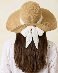Tommy Bahama Ultra-Braid Bow Sun Hat White Hot