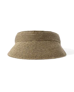 Tommy Bahama Ultra-Braid Packable Visor Brown Multi Sale